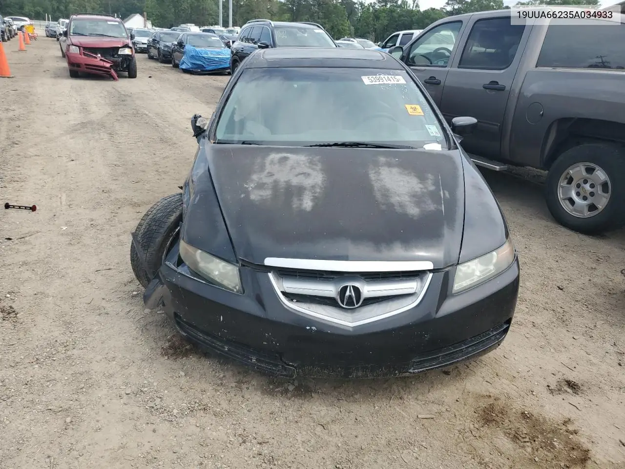 2005 Acura Tl VIN: 19UUA66235A034933 Lot: 53991415