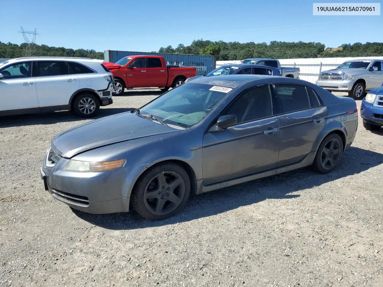 2005 Acura Tl VIN: 19UUA66215A070961 Lot: 55532555
