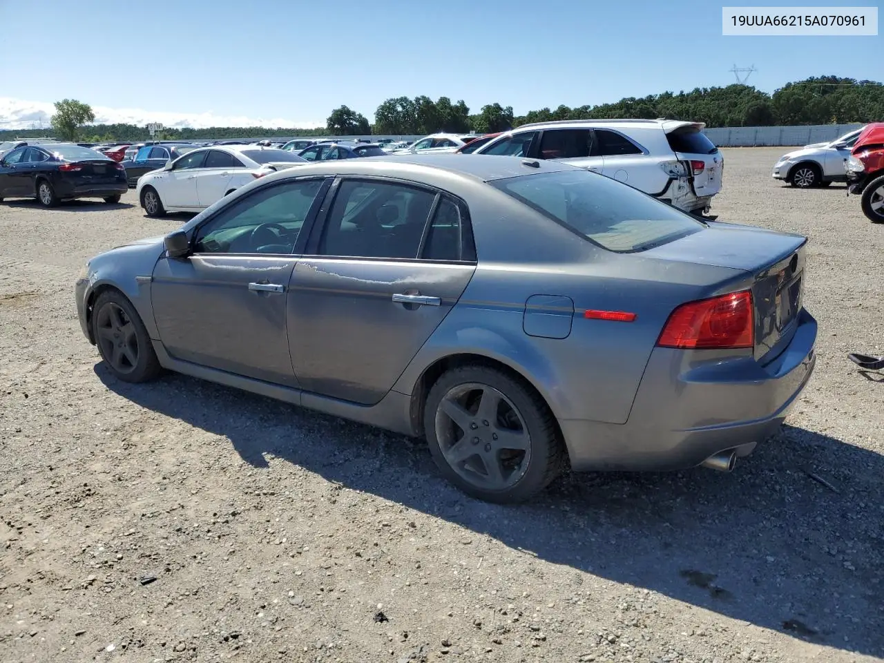 2005 Acura Tl VIN: 19UUA66215A070961 Lot: 55532555
