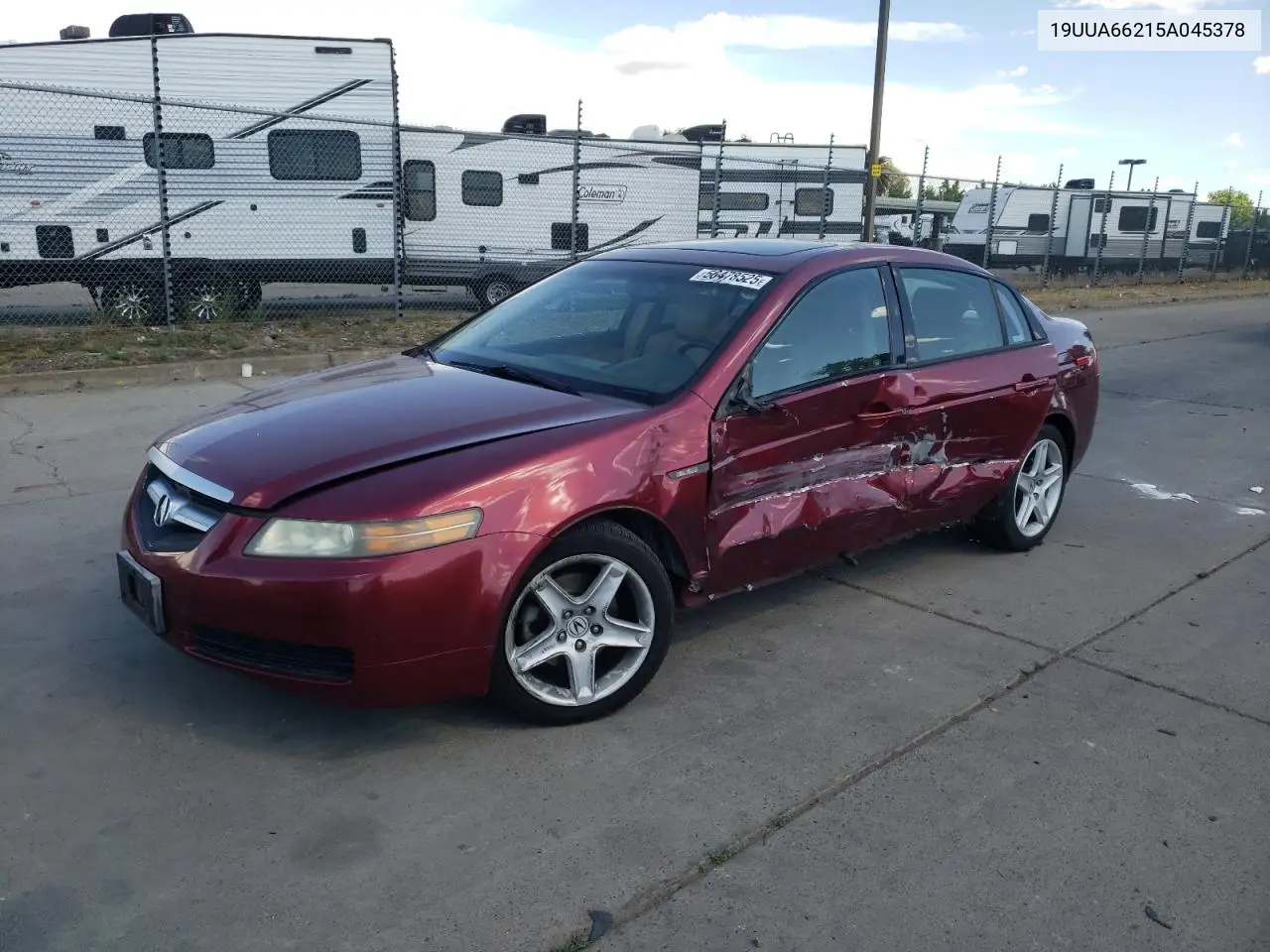 2005 Acura Tl VIN: 19UUA66215A045378 Lot: 56478525