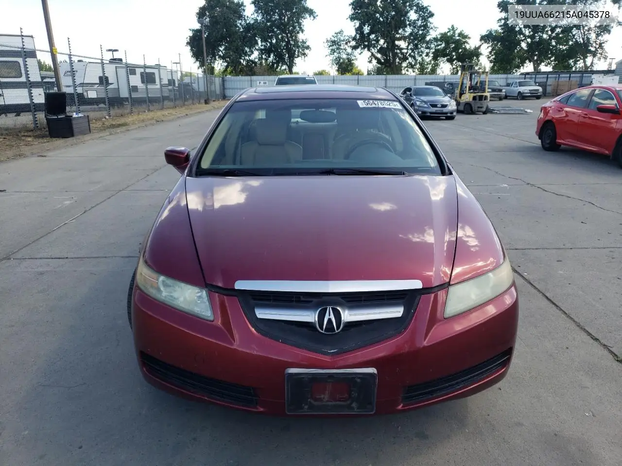 2005 Acura Tl VIN: 19UUA66215A045378 Lot: 56478525