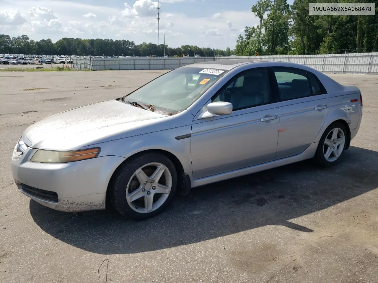 2005 Acura Tl VIN: 19UUA662X5A068478 Lot: 61725275
