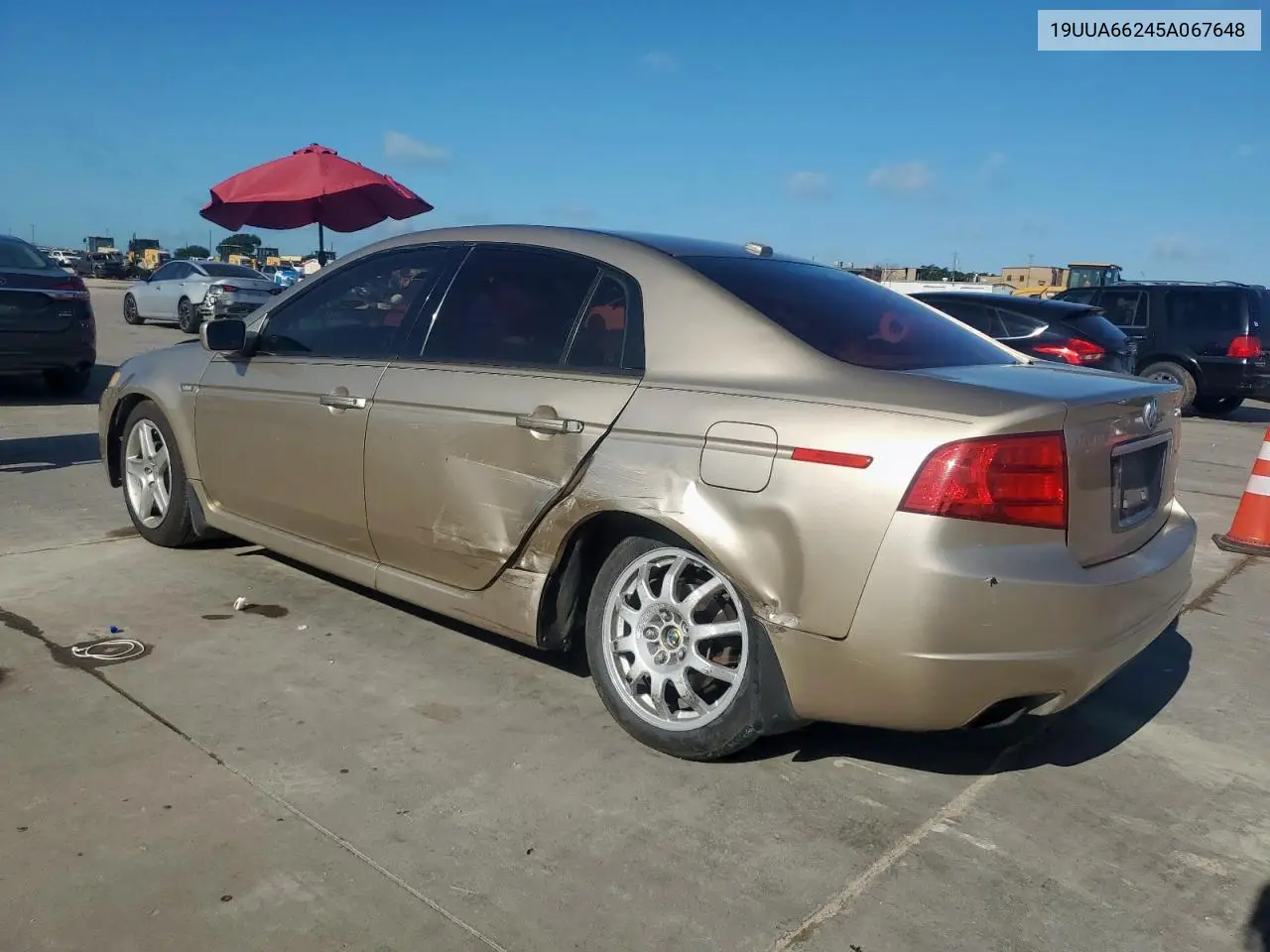 2005 Acura Tl VIN: 19UUA66245A067648 Lot: 62901425