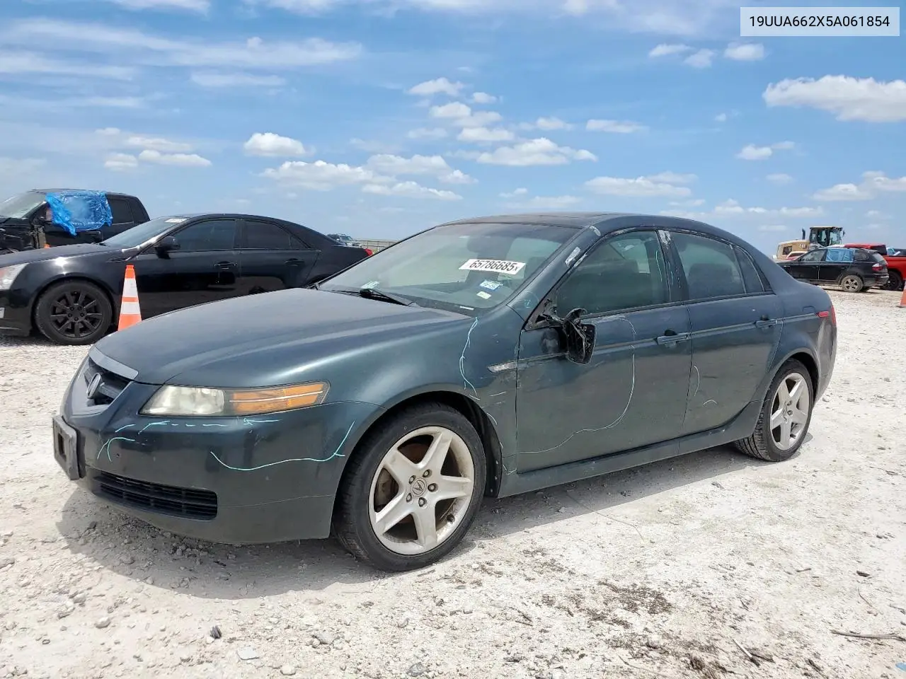 2005 Acura Tl VIN: 19UUA662X5A061854 Lot: 65786685