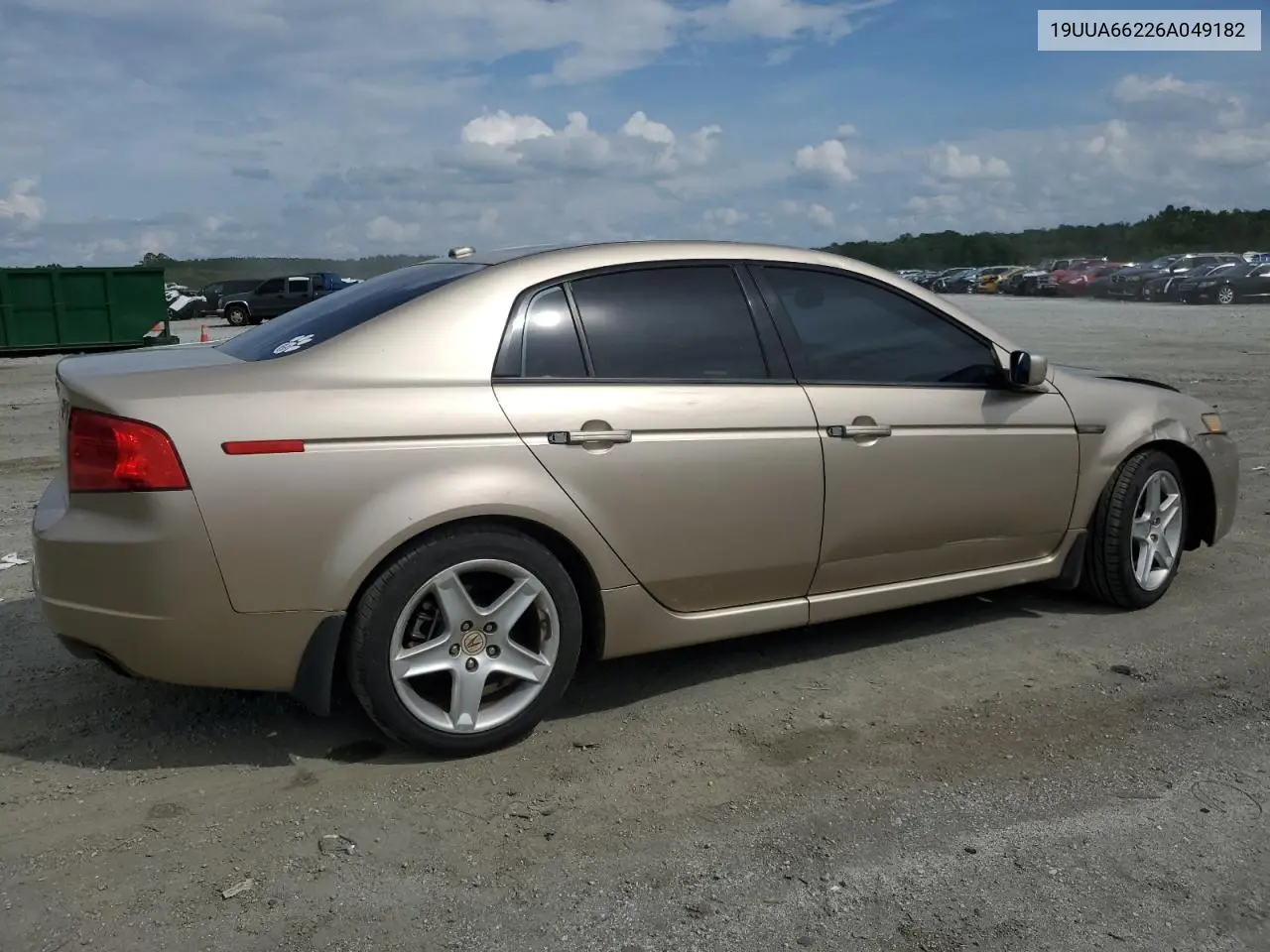 2006 Acura 3.2Tl VIN: 19UUA66226A049182 Lot: 61034365