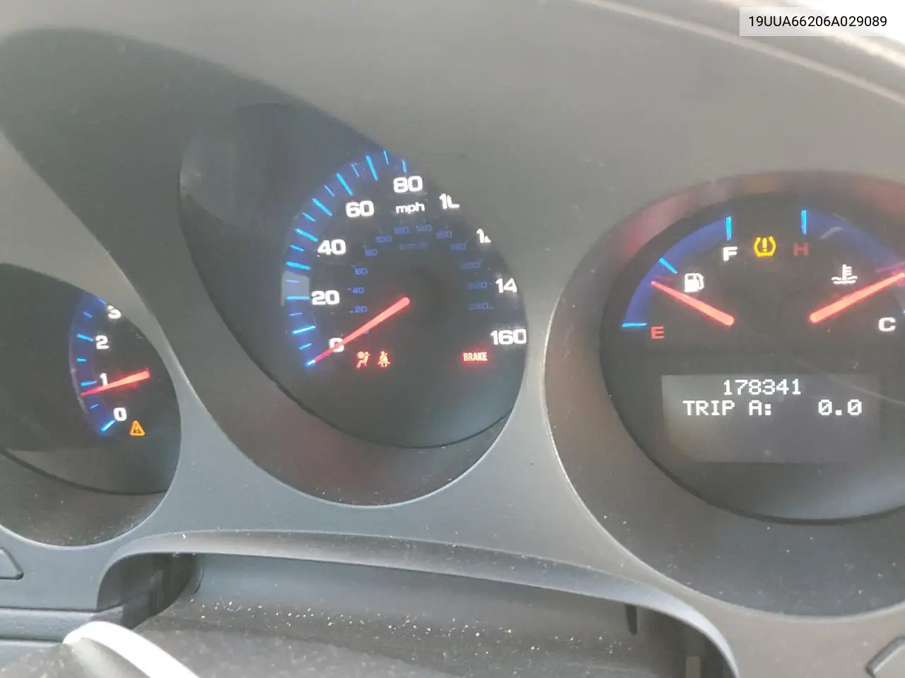 2006 Acura 3.2Tl VIN: 19UUA66206A029089 Lot: 62136515