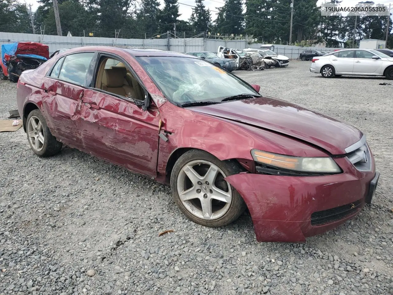 2006 Acura 3.2Tl VIN: 19UUA66206A055305 Lot: 62511385