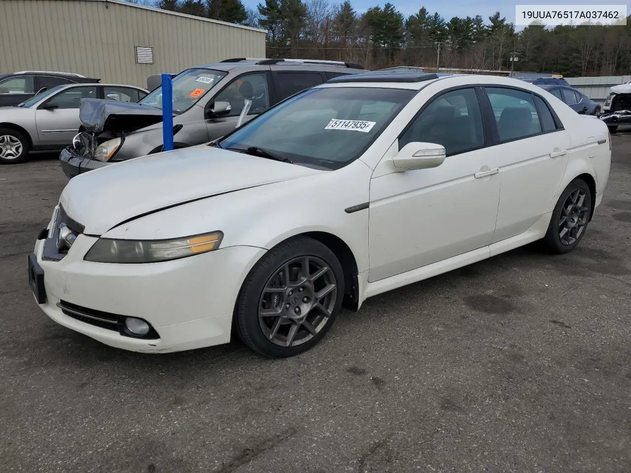 2007 Acura Tl Type S VIN: 19UUA76517A037462 Lot: 51147935