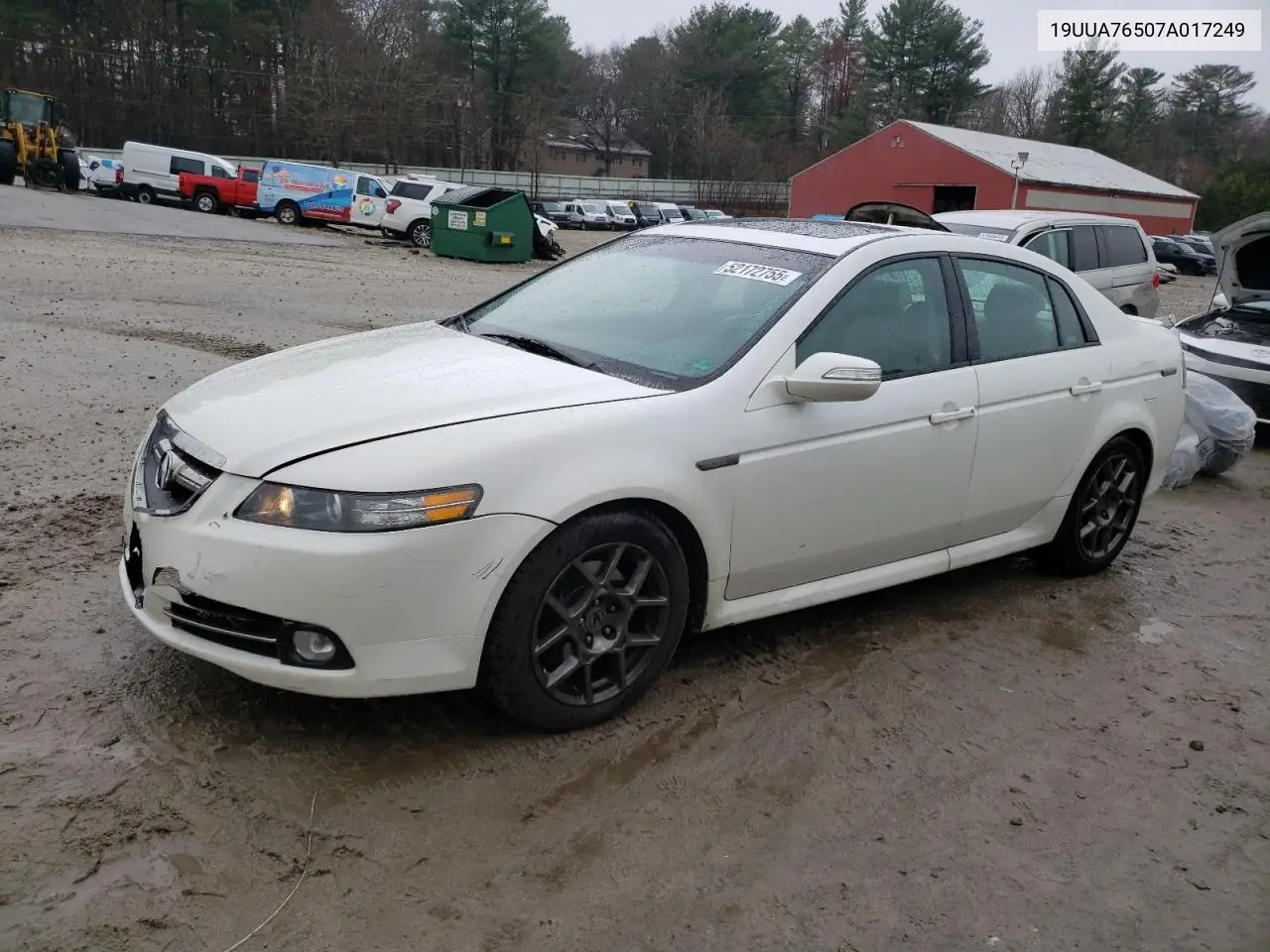 2007 Acura Tl Type S VIN: 19UUA76507A017249 Lot: 52172755