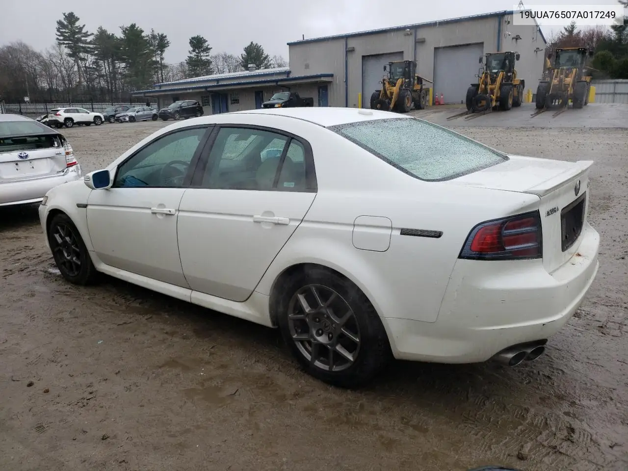 2007 Acura Tl Type S VIN: 19UUA76507A017249 Lot: 52172755
