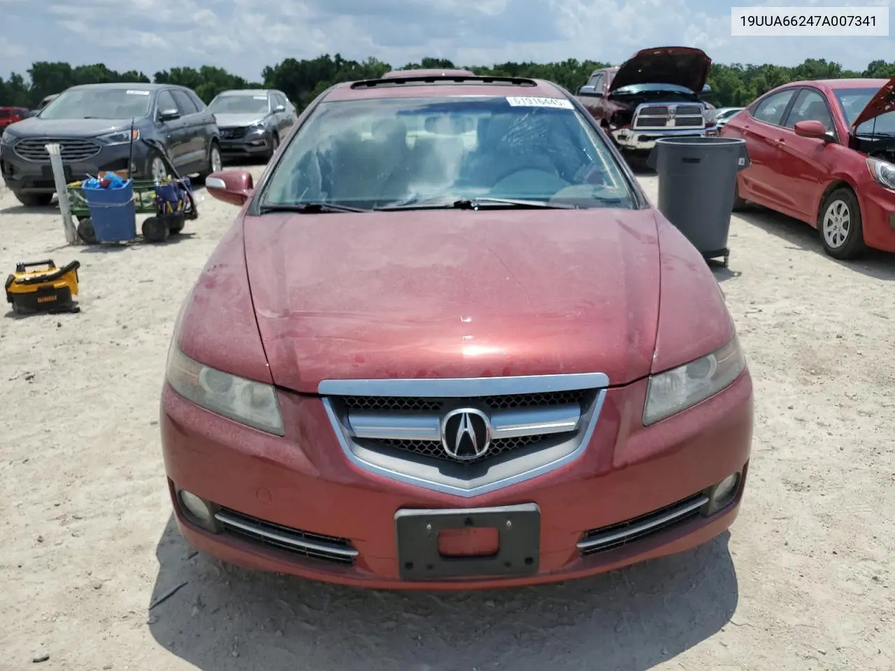 2007 Acura Tl VIN: 19UUA66247A007341 Lot: 61916445