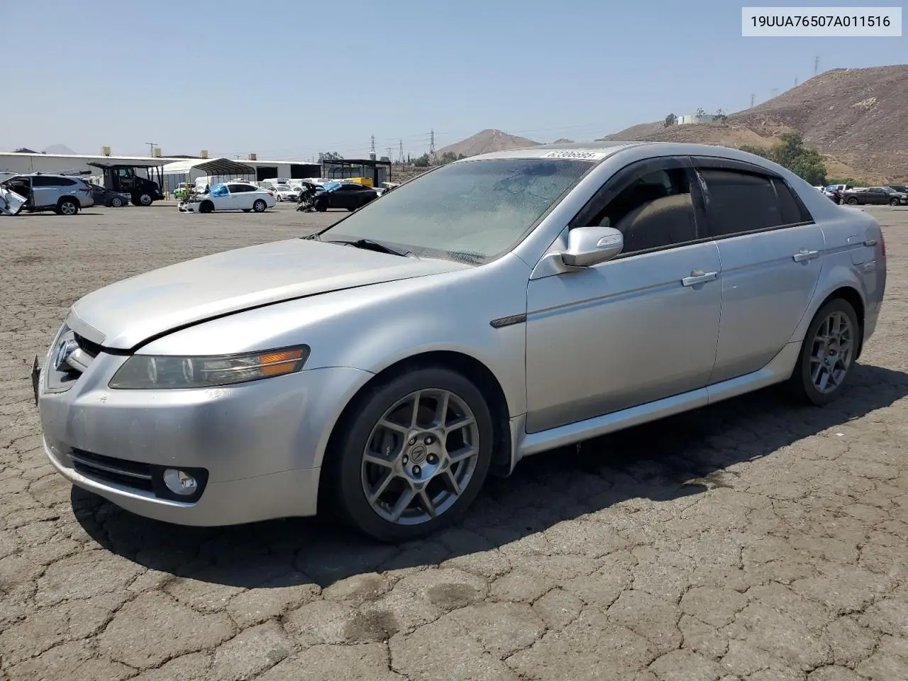 2007 Acura Tl Type S VIN: 19UUA76507A011516 Lot: 62306695