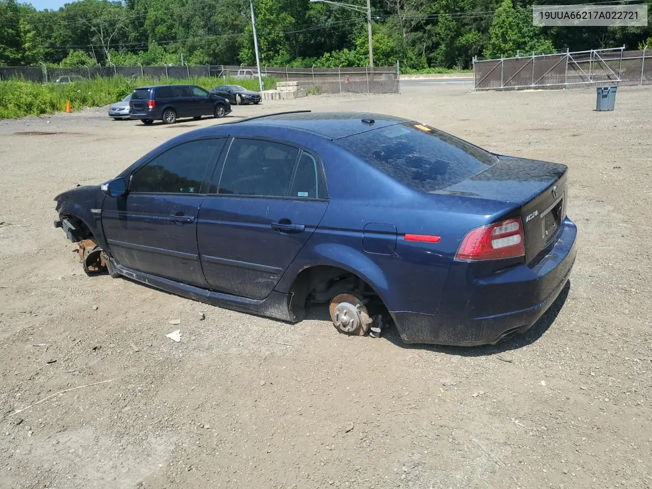 2007 Acura Tl VIN: 19UUA66217A022721 Lot: 62647075