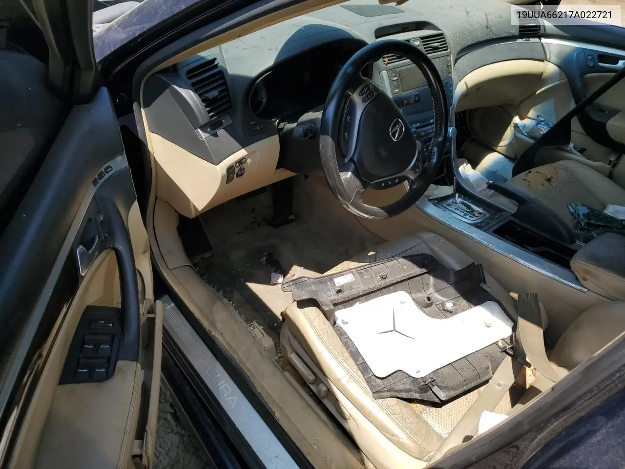 2007 Acura Tl VIN: 19UUA66217A022721 Lot: 62647075