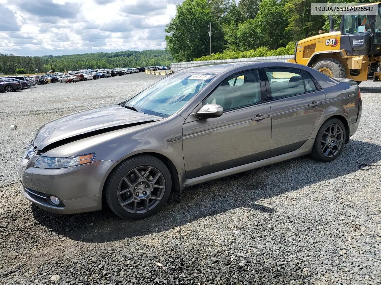 2008 Acura Tl Type S VIN: 19UUA76538A025542 Lot: 55605325