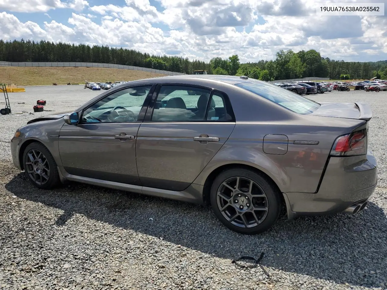 2008 Acura Tl Type S VIN: 19UUA76538A025542 Lot: 55605325
