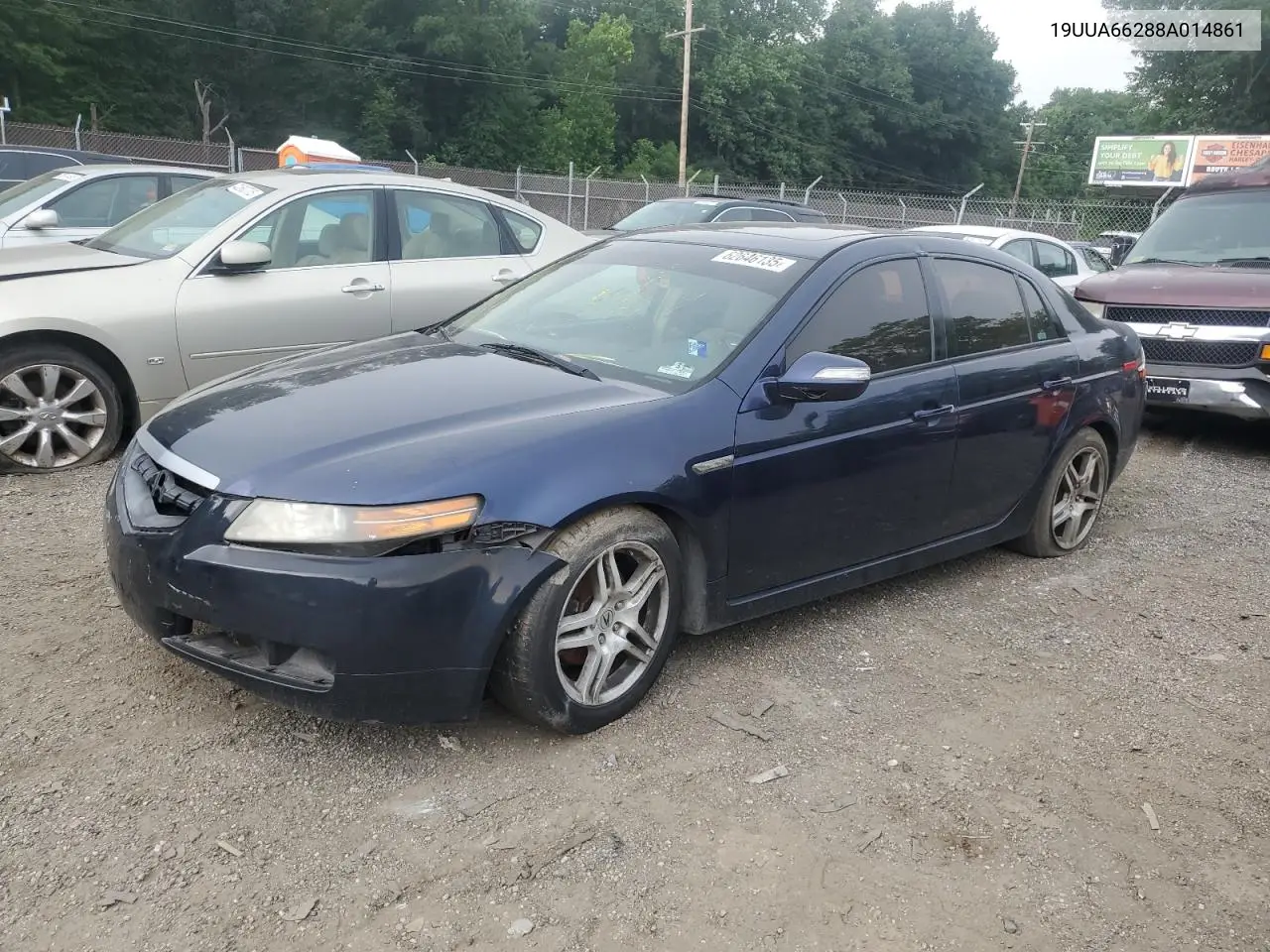 2008 Acura Tl VIN: 19UUA66288A014861 Lot: 62646135
