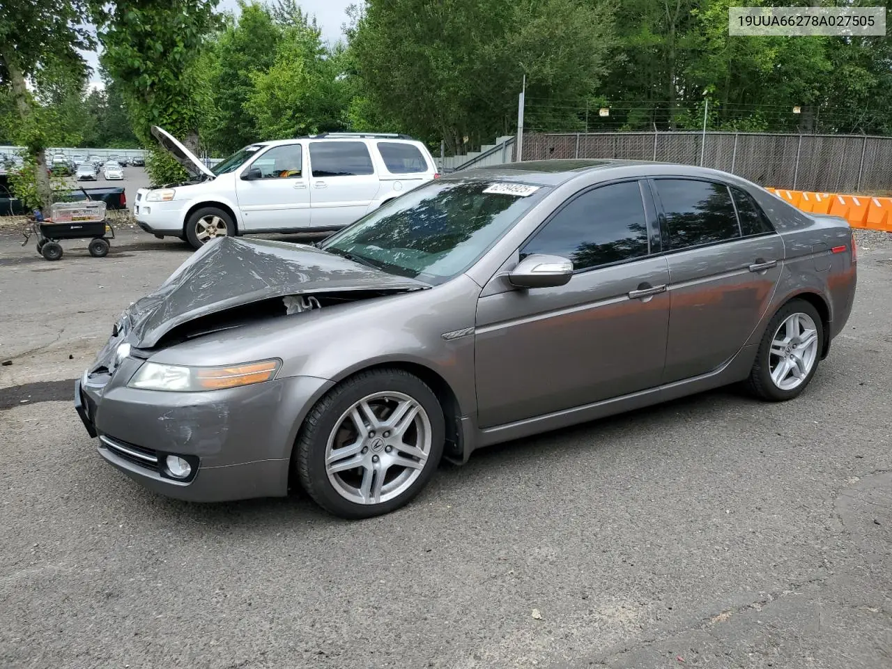 2008 Acura Tl VIN: 19UUA66278A027505 Lot: 62794925