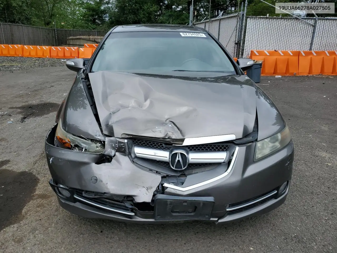 2008 Acura Tl VIN: 19UUA66278A027505 Lot: 62794925