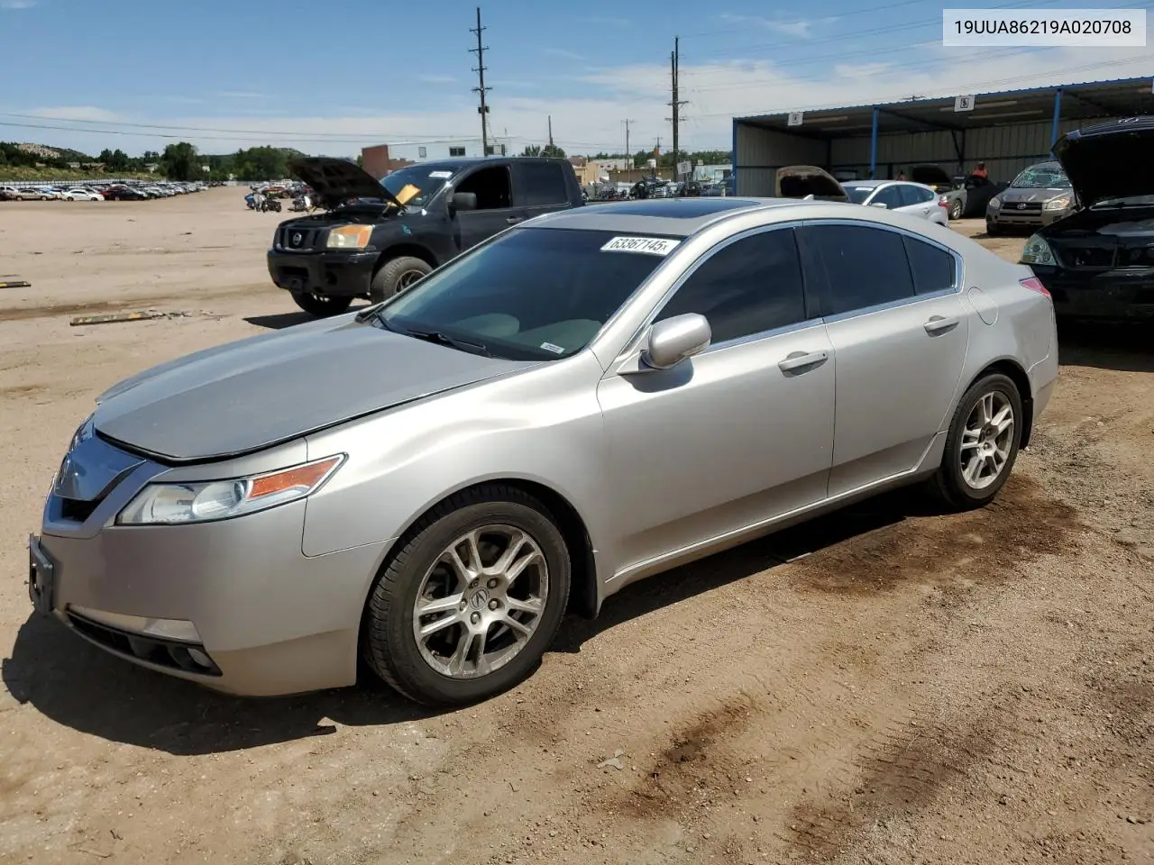 2009 Acura Tl VIN: 19UUA86219A020708 Lot: 63367145