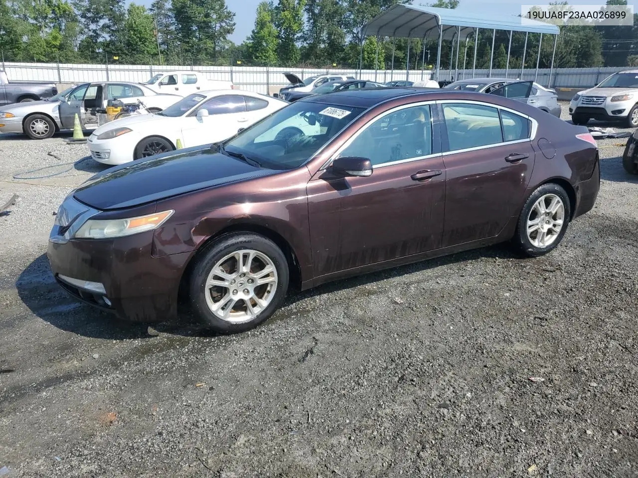 2010 Acura Tl VIN: 19UUA8F23AA026899 Lot: 61086775