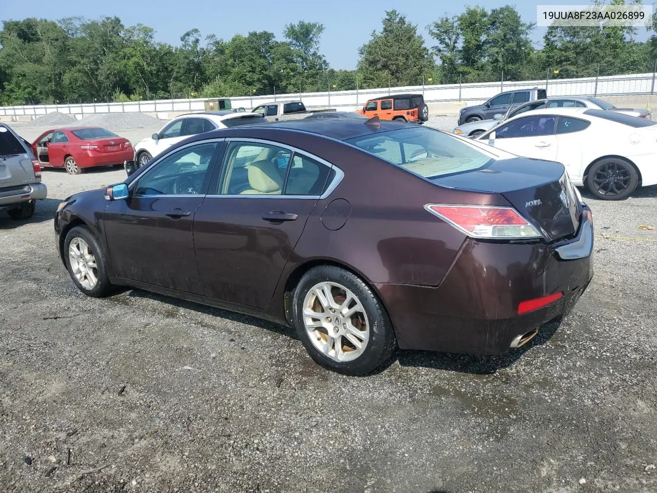 2010 Acura Tl VIN: 19UUA8F23AA026899 Lot: 61086775
