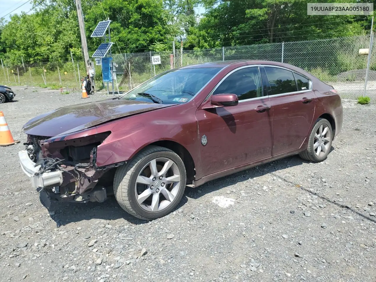 2010 Acura Tl VIN: 19UUA8F23AA005180 Lot: 62842975
