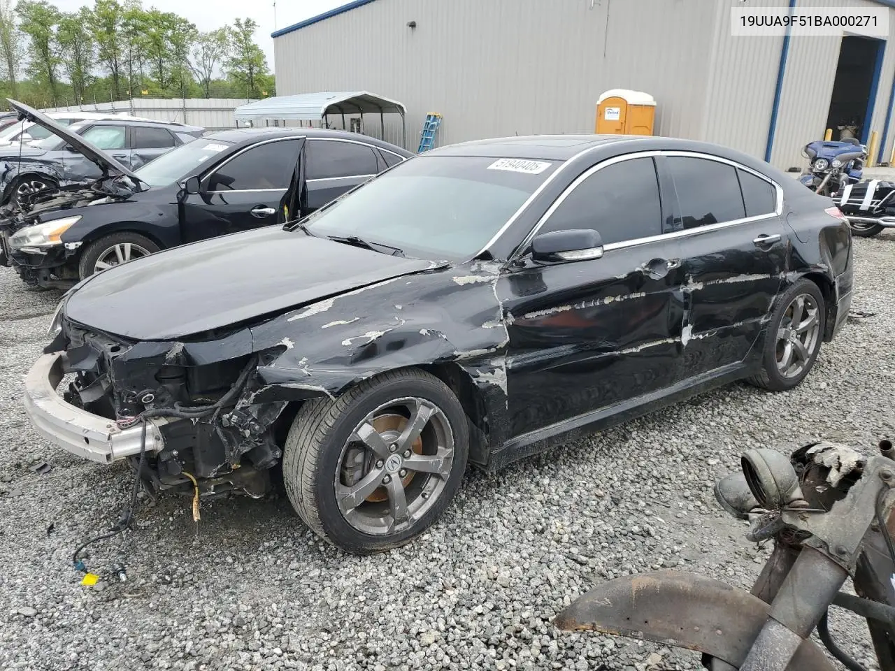 2011 Acura Tl VIN: 19UUA9F51BA000271 Lot: 51940405