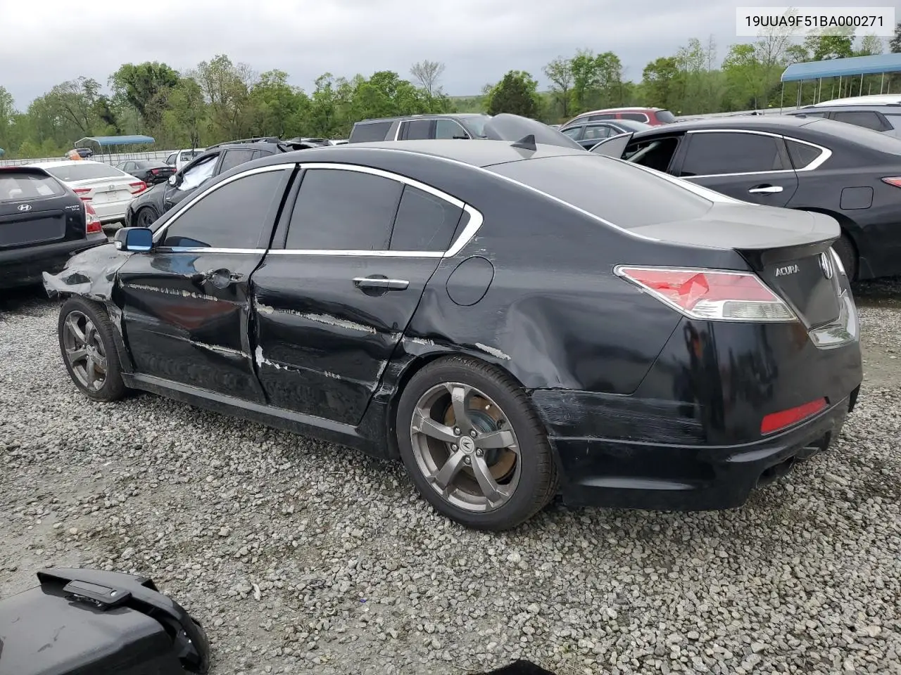 2011 Acura Tl VIN: 19UUA9F51BA000271 Lot: 51940405