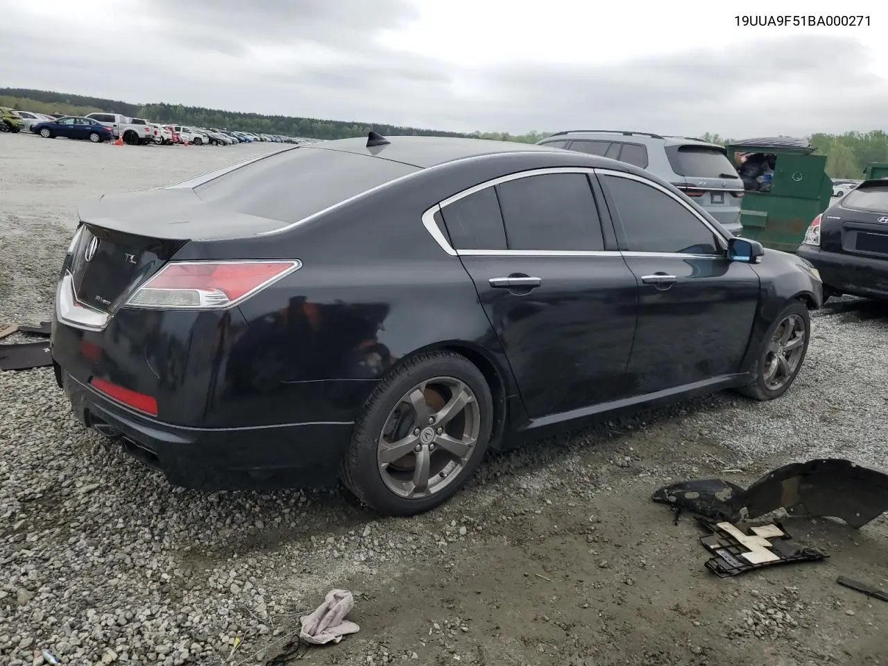 2011 Acura Tl VIN: 19UUA9F51BA000271 Lot: 51940405