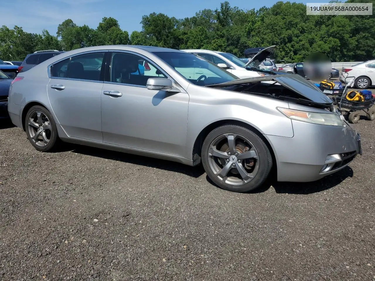 2011 Acura Tl VIN: 19UUA9F56BA000654 Lot: 62254355