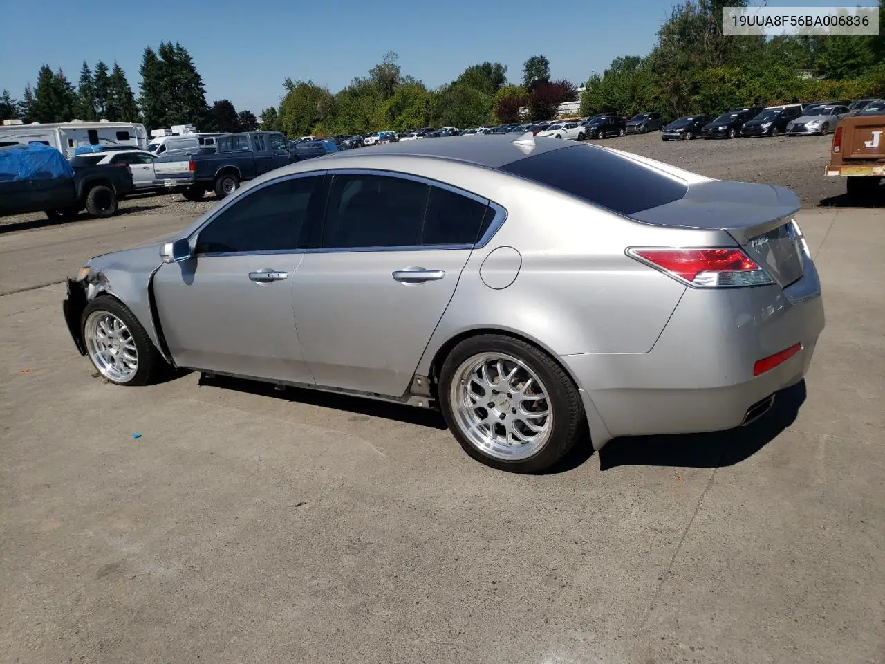 2011 Acura Tl VIN: 19UUA8F56BA006836 Lot: 65590455