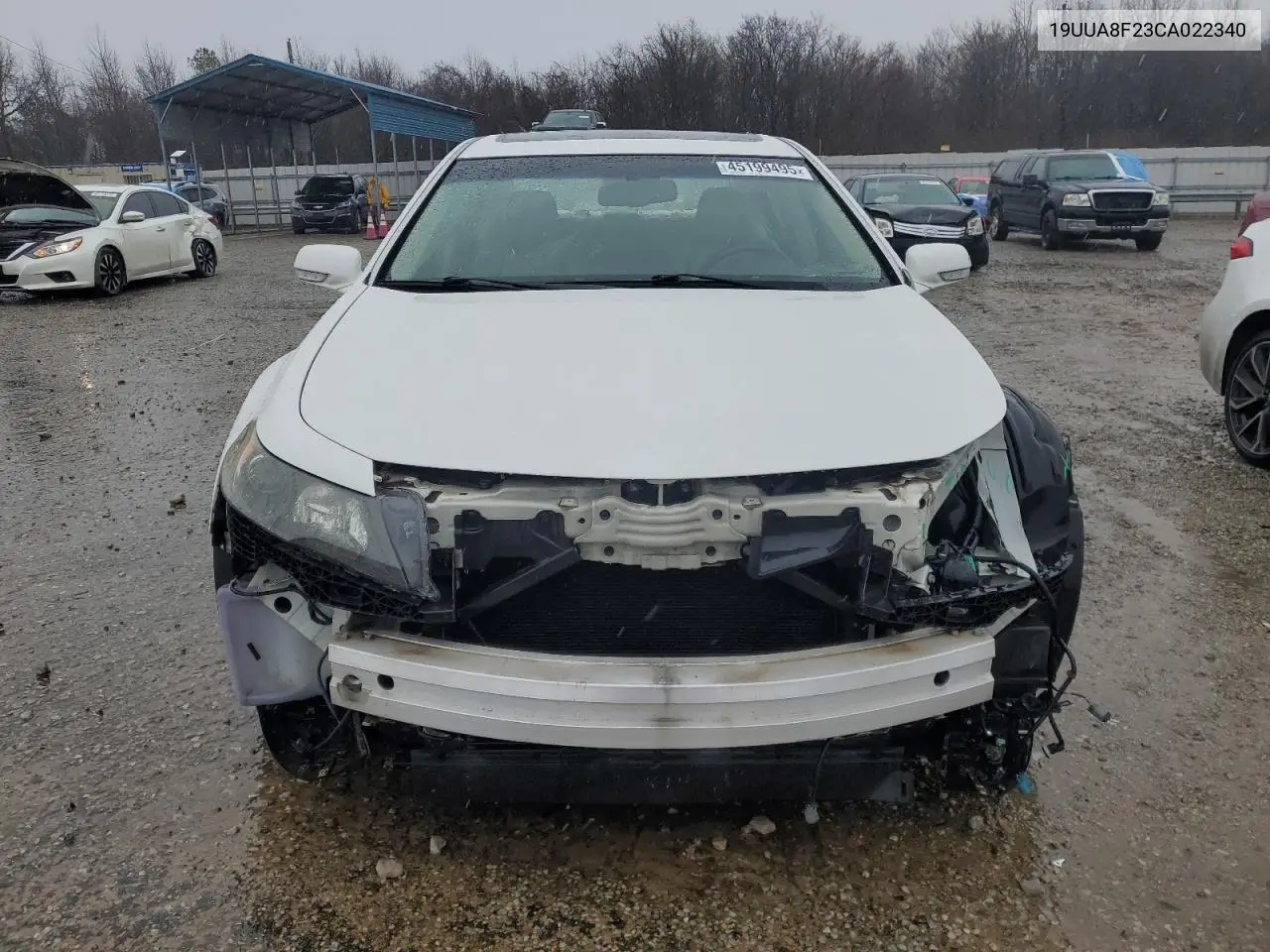 2012 Acura Tl VIN: 19UUA8F23CA022340 Lot: 45199495