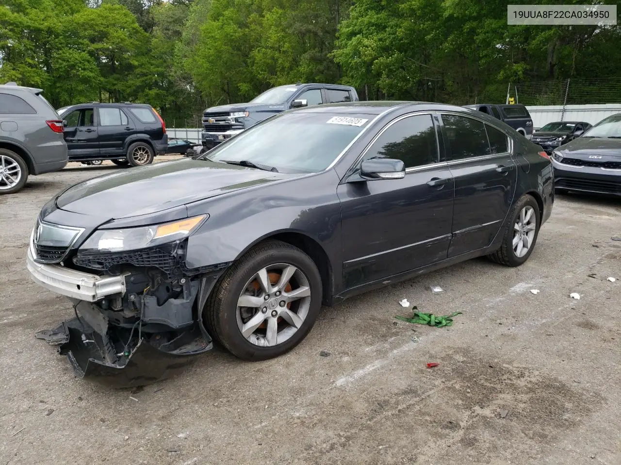2012 Acura Tl VIN: 19UUA8F22CA034950 Lot: 51914605