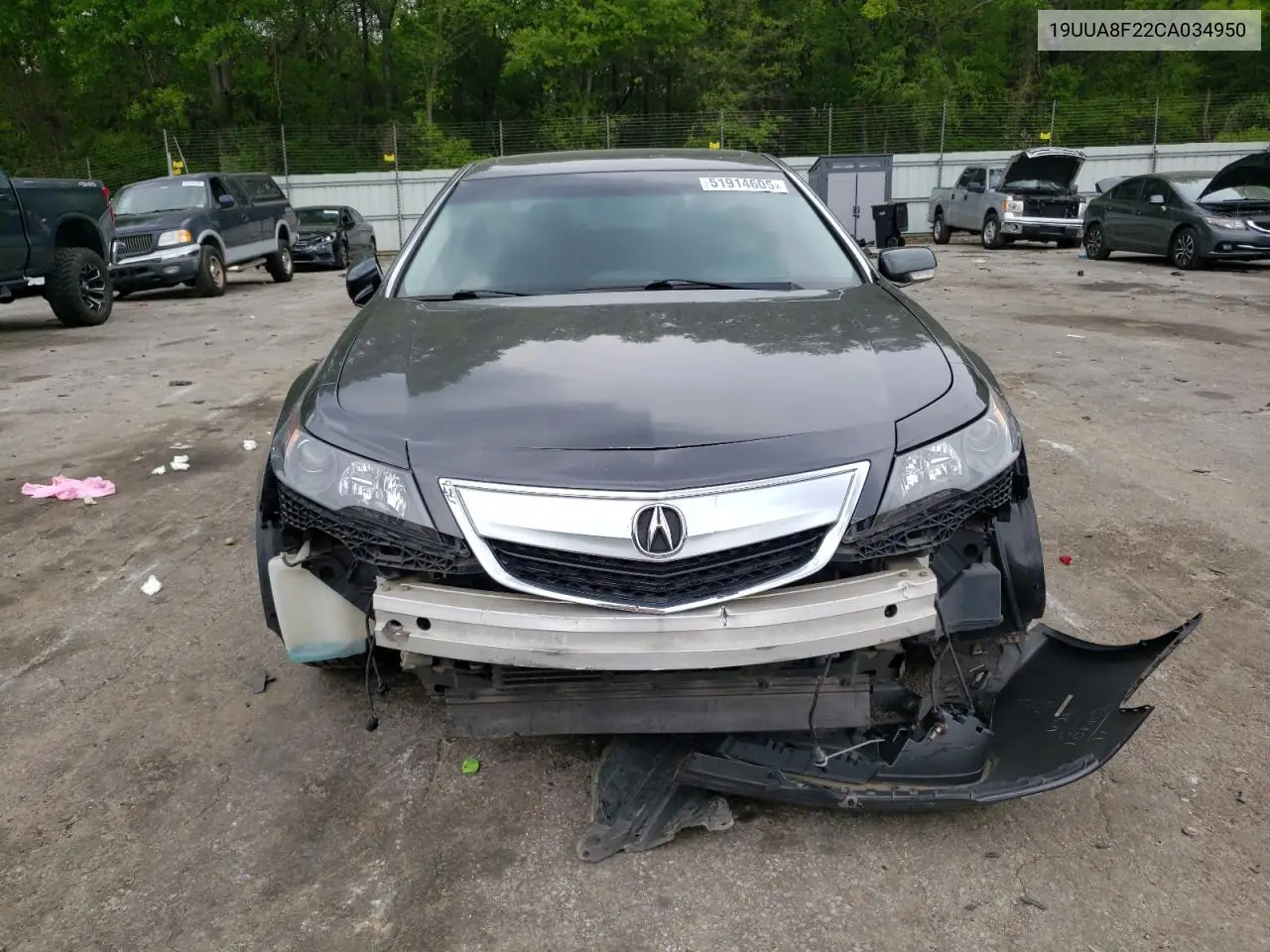 2012 Acura Tl VIN: 19UUA8F22CA034950 Lot: 51914605