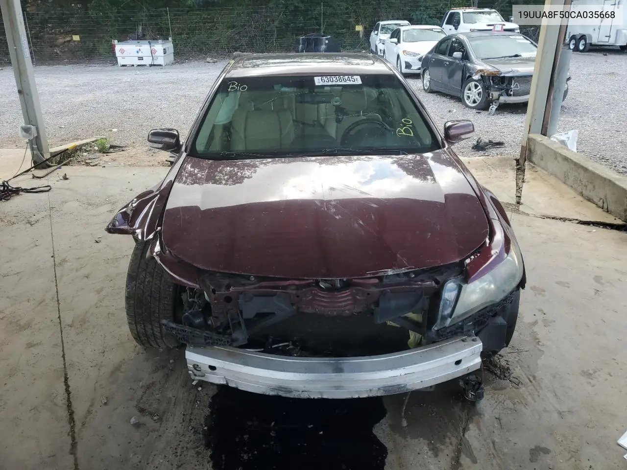 2012 Acura Tl VIN: 19UUA8F50CA035668 Lot: 63038645
