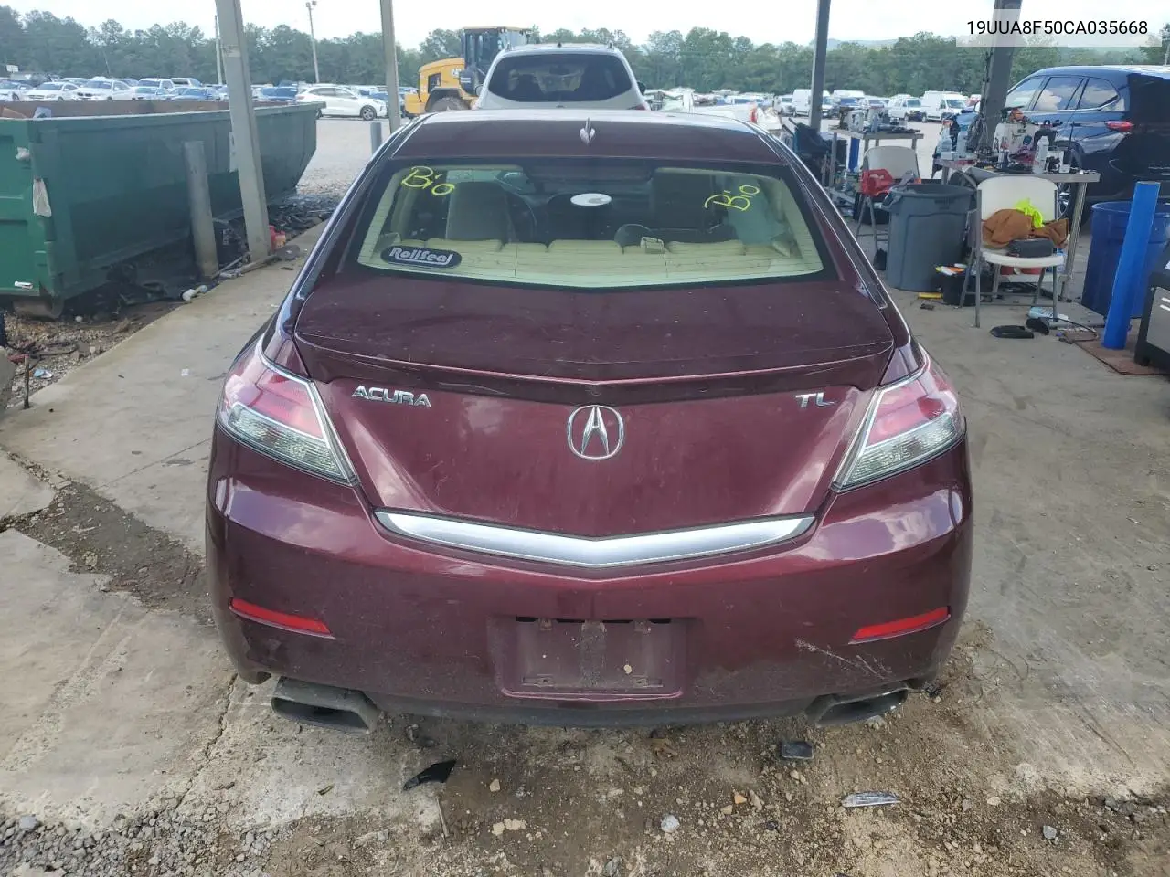 2012 Acura Tl VIN: 19UUA8F50CA035668 Lot: 63038645