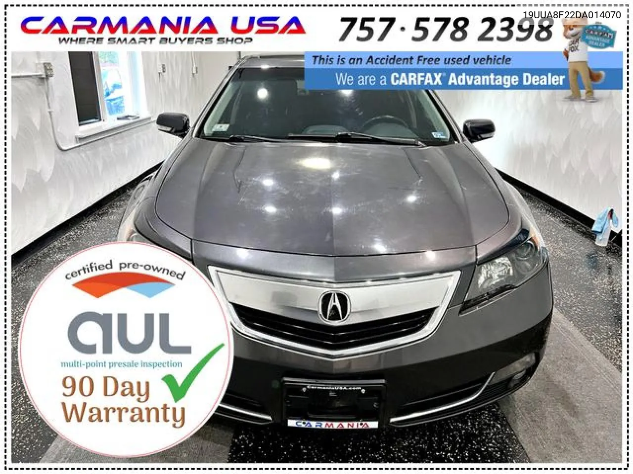 2013 Acura Tl VIN: 19UUA8F22DA014070 Lot: 60563462