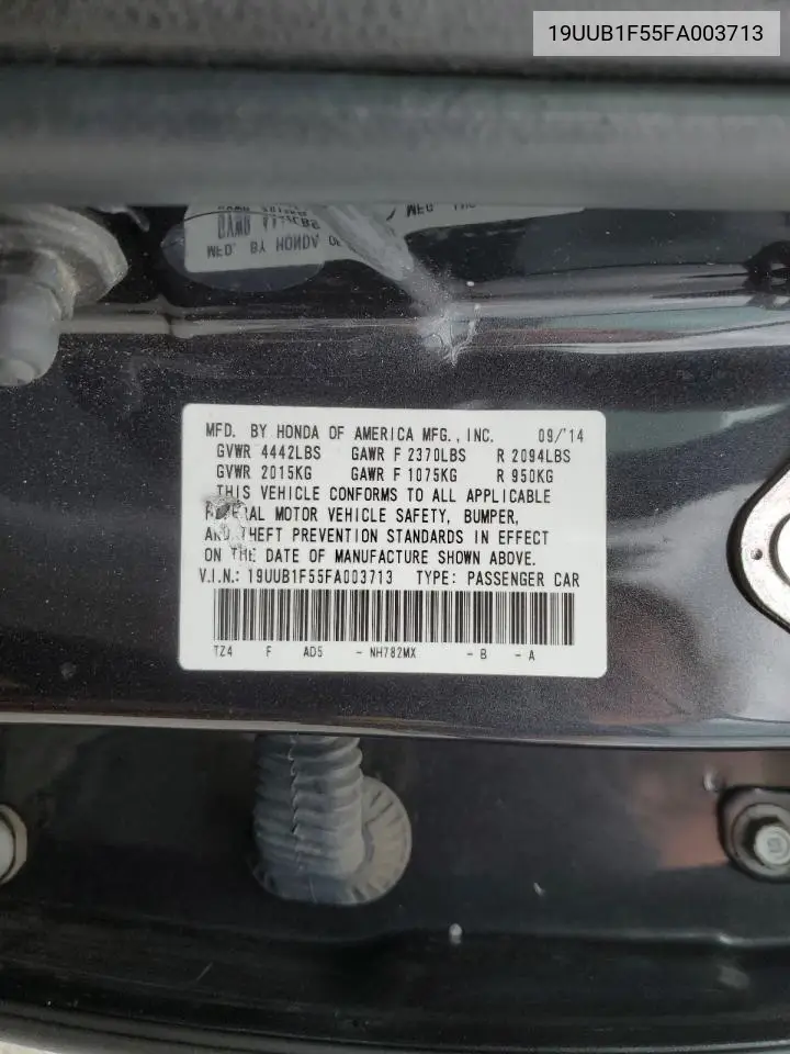 2015 Acura Tlx Tech VIN: 19UUB1F55FA003713 Lot: 61175075