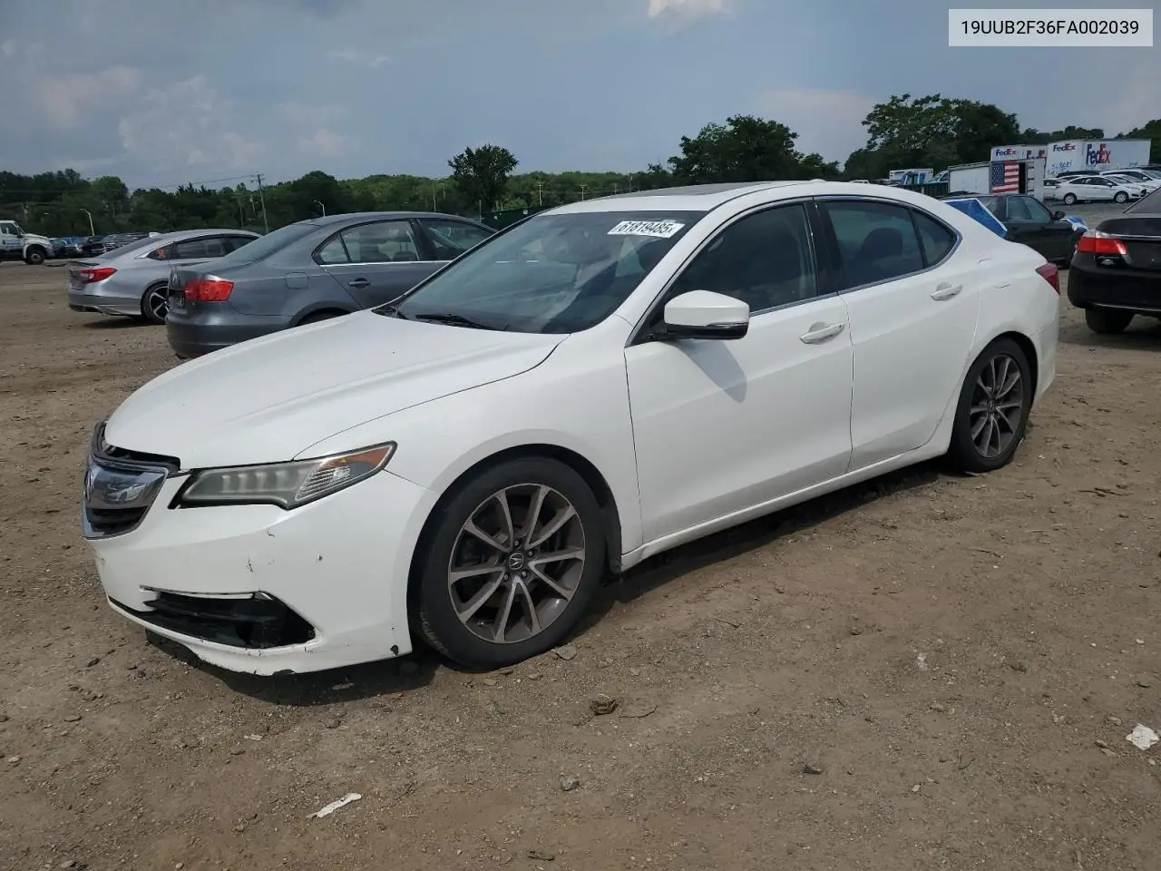 2015 Acura Tlx VIN: 19UUB2F36FA002039 Lot: 61819485