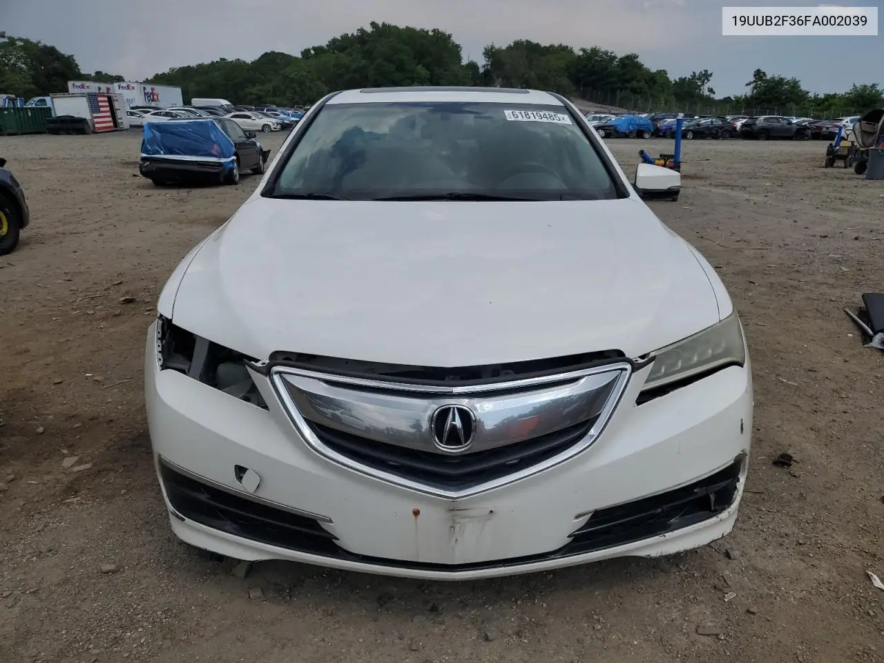 2015 Acura Tlx VIN: 19UUB2F36FA002039 Lot: 61819485