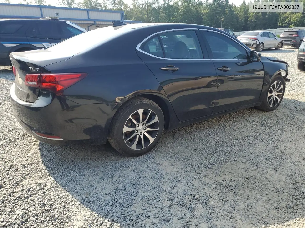 2015 Acura Tlx VIN: 19UUB1F3XFA002037 Lot: 62299405