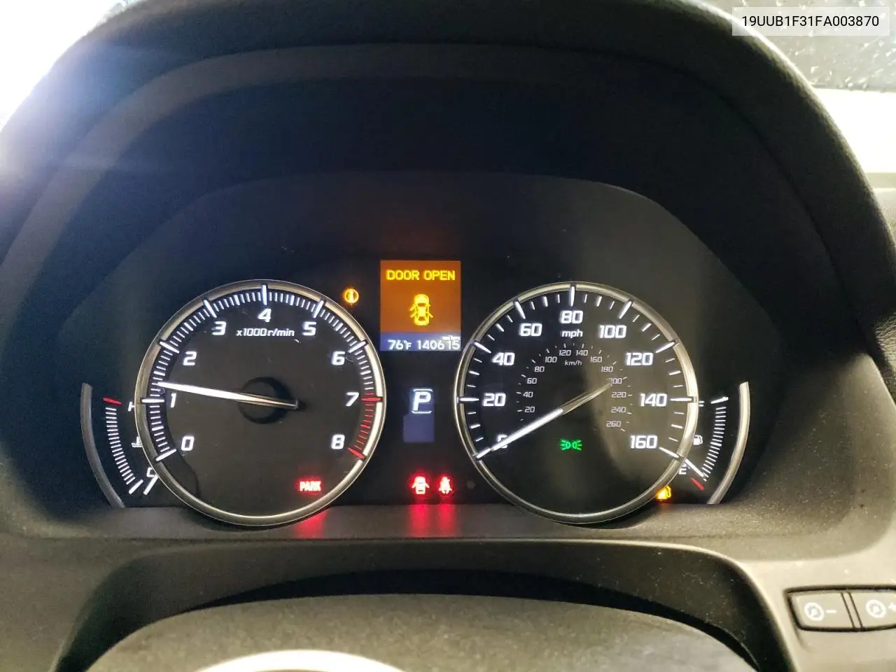 2015 Acura Tlx VIN: 19UUB1F31FA003870 Lot: 77775063