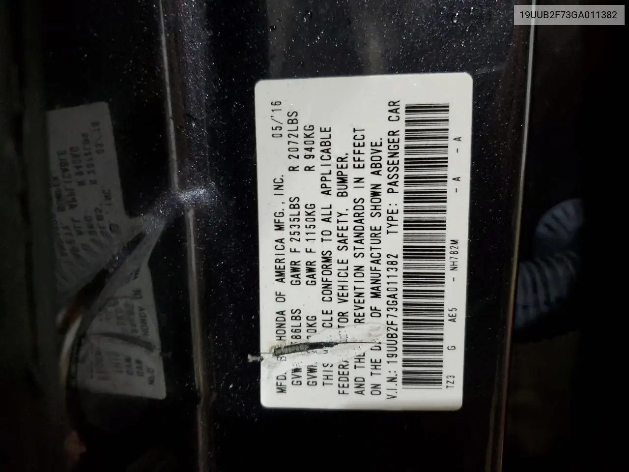 2016 Acura Tlx Advance VIN: 19UUB2F73GA011382 Lot: 56432475