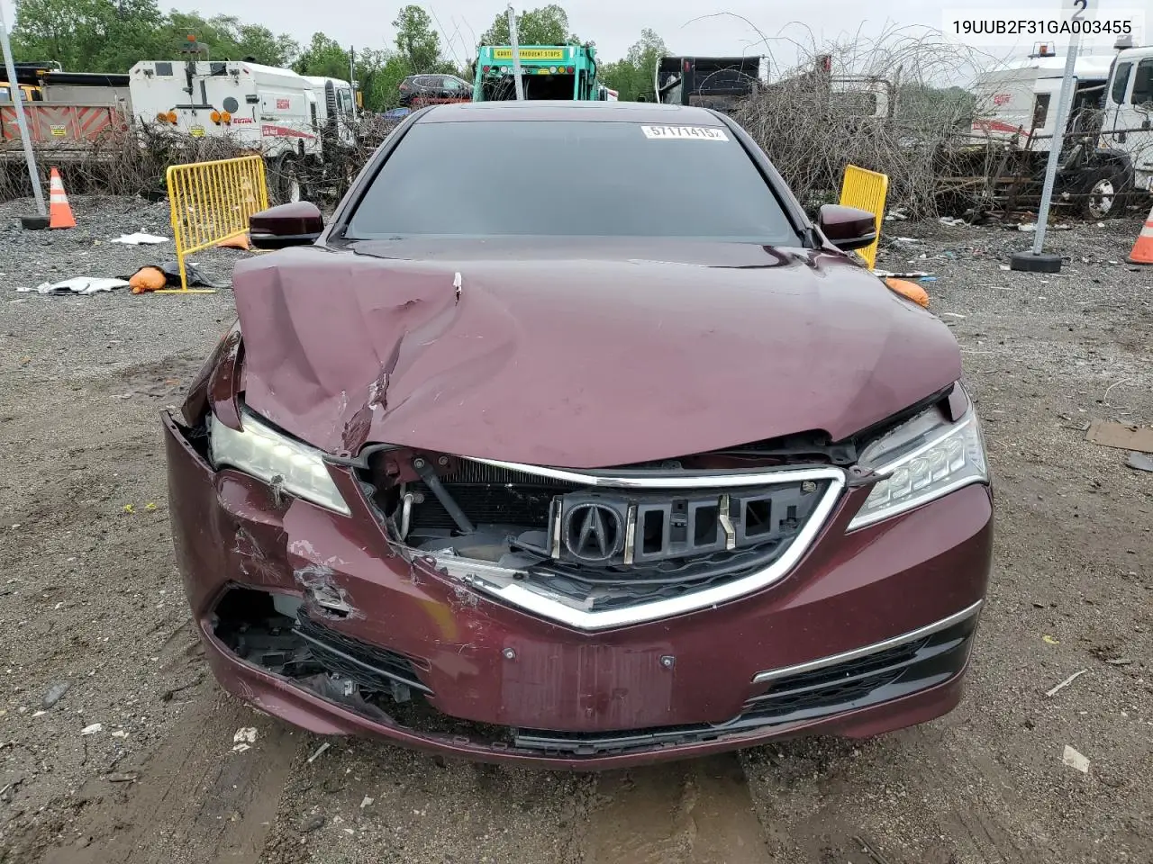 2016 Acura Tlx VIN: 19UUB2F31GA003455 Lot: 57171415