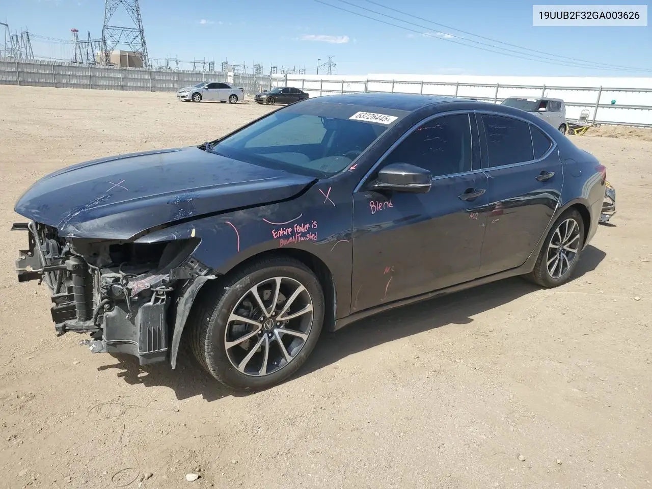 2016 Acura Tlx VIN: 19UUB2F32GA003626 Lot: 63226445