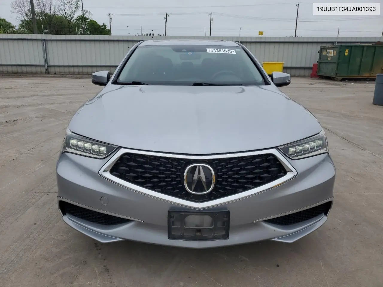 2018 Acura Tlx VIN: 19UUB1F34JA001393 Lot: 51391695