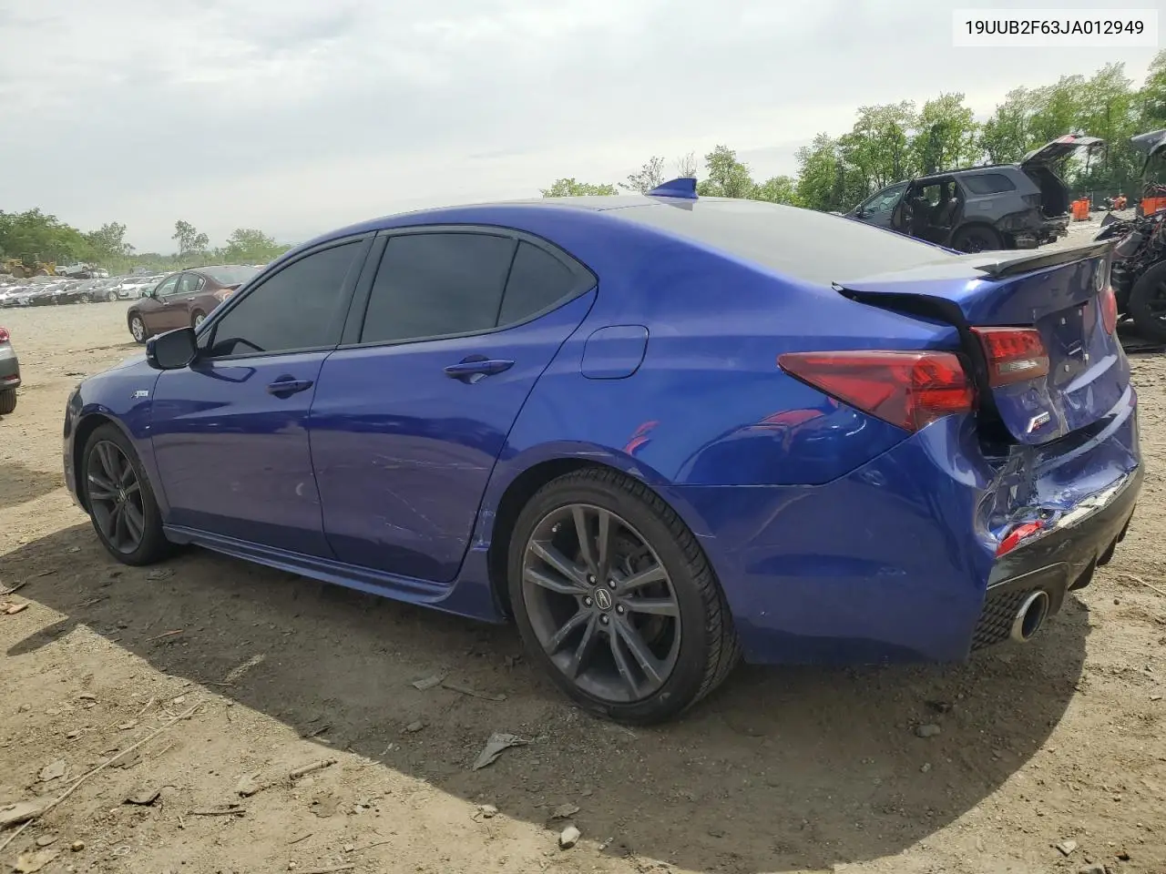 2018 Acura Tlx Tech+A VIN: 19UUB2F63JA012949 Lot: 56636355