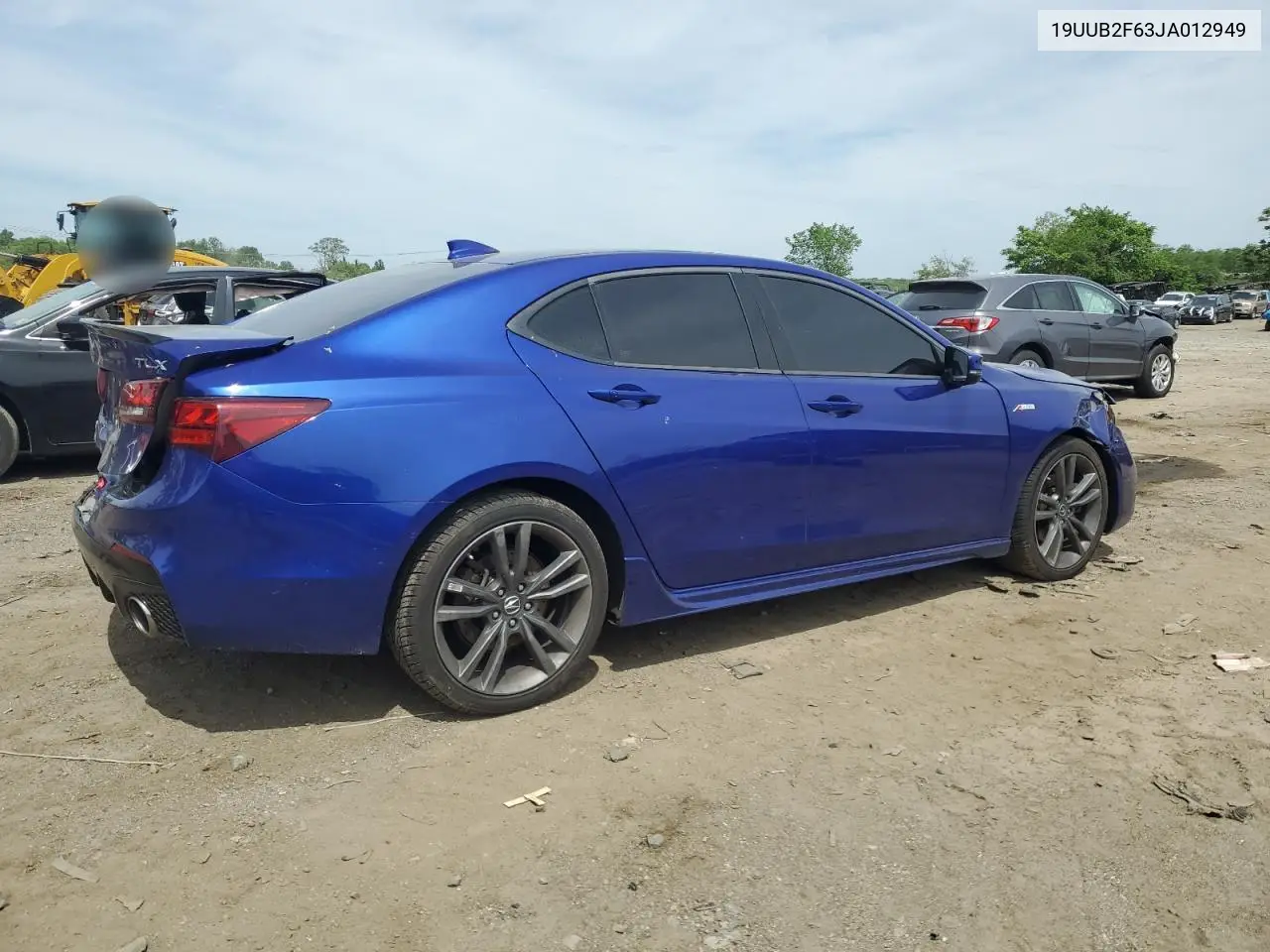 2018 Acura Tlx Tech+A VIN: 19UUB2F63JA012949 Lot: 56636355