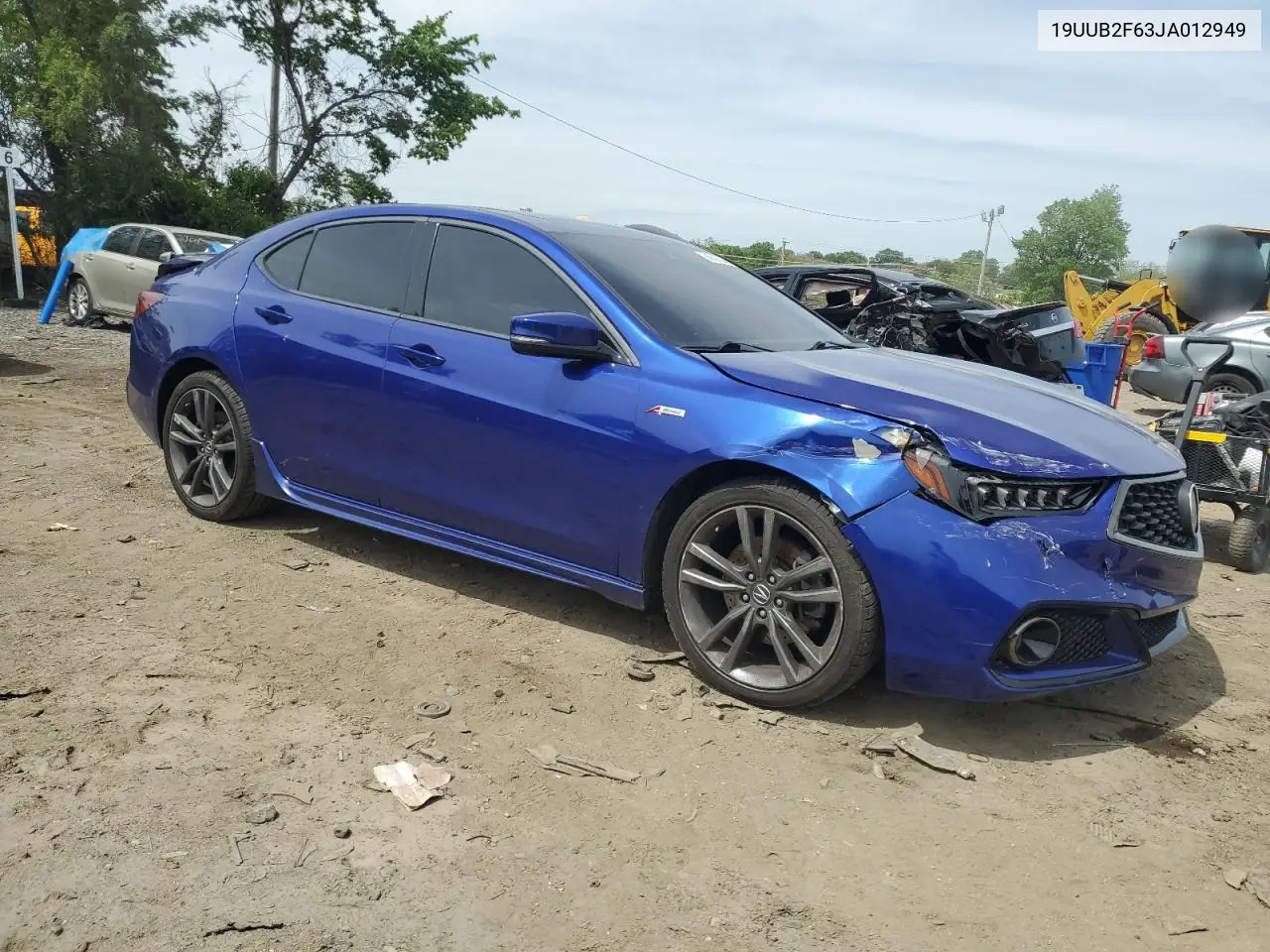 2018 Acura Tlx Tech+A VIN: 19UUB2F63JA012949 Lot: 56636355